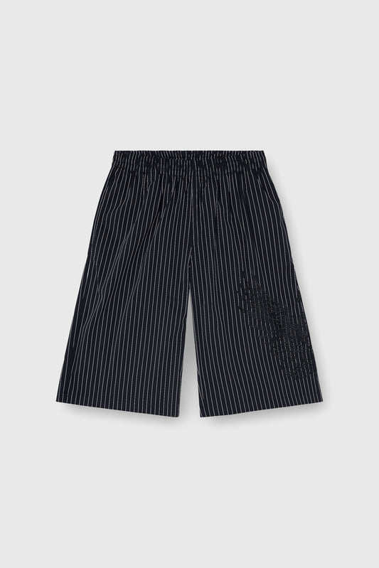 Pinstripe shorts with Phoenix embroidery (3)