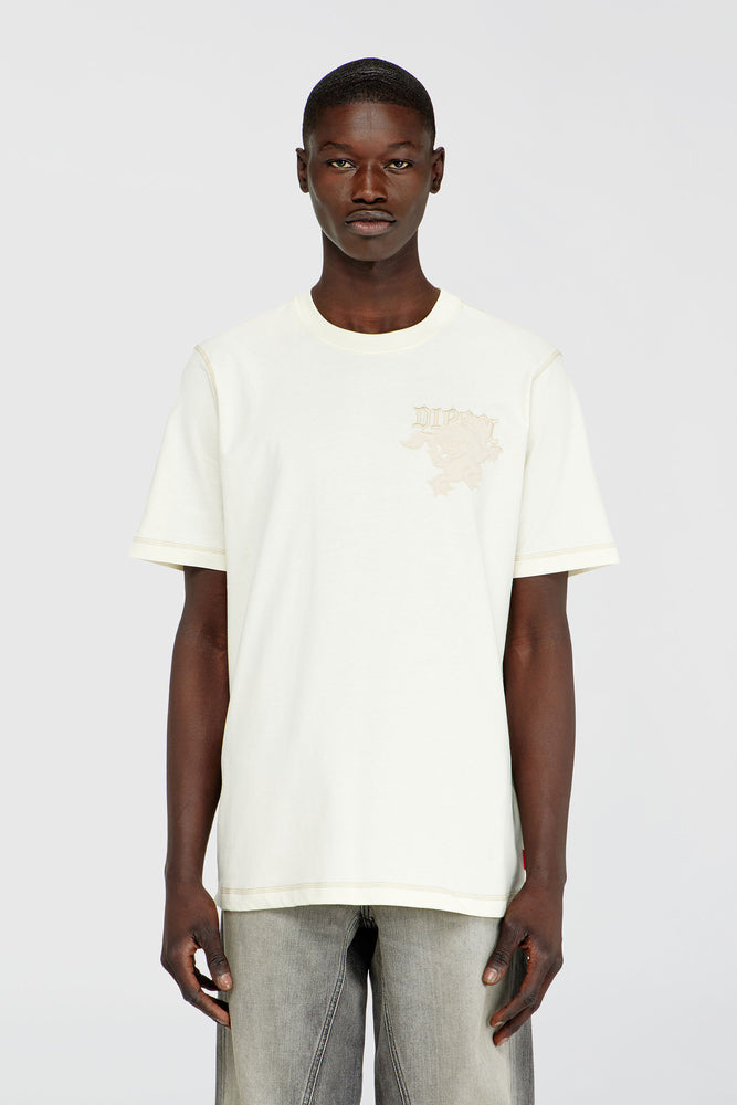 Regular T-shirt with embroidered patch