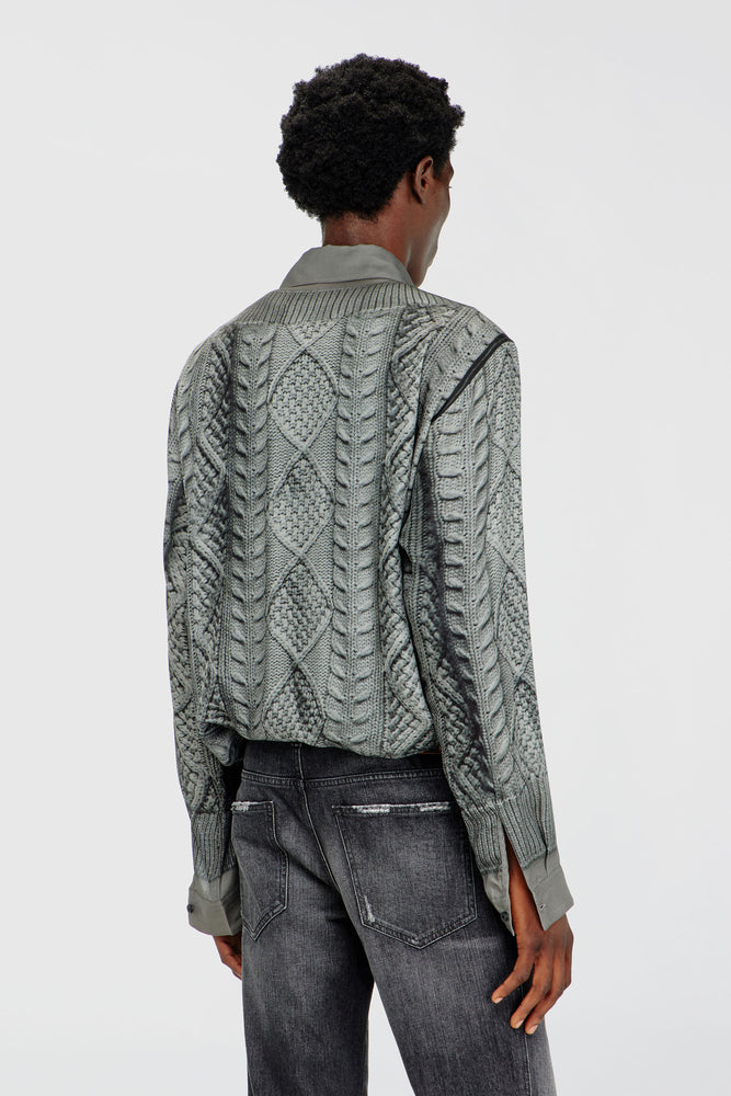 Long sleeve shirt with trompe l’oeil knit print (1)