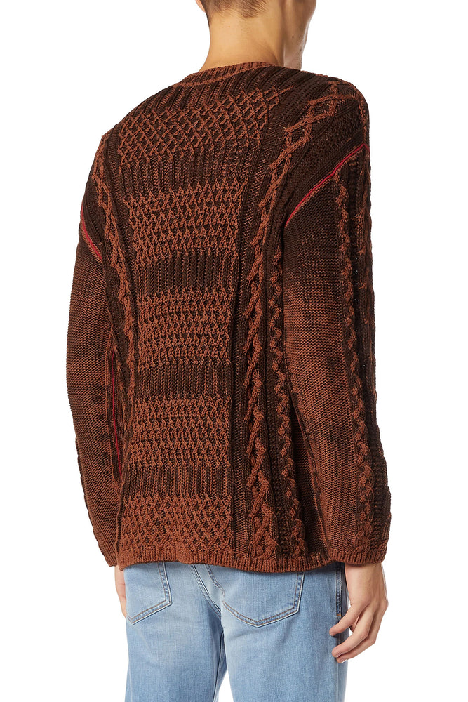 Treated cable-knit jumper (1)