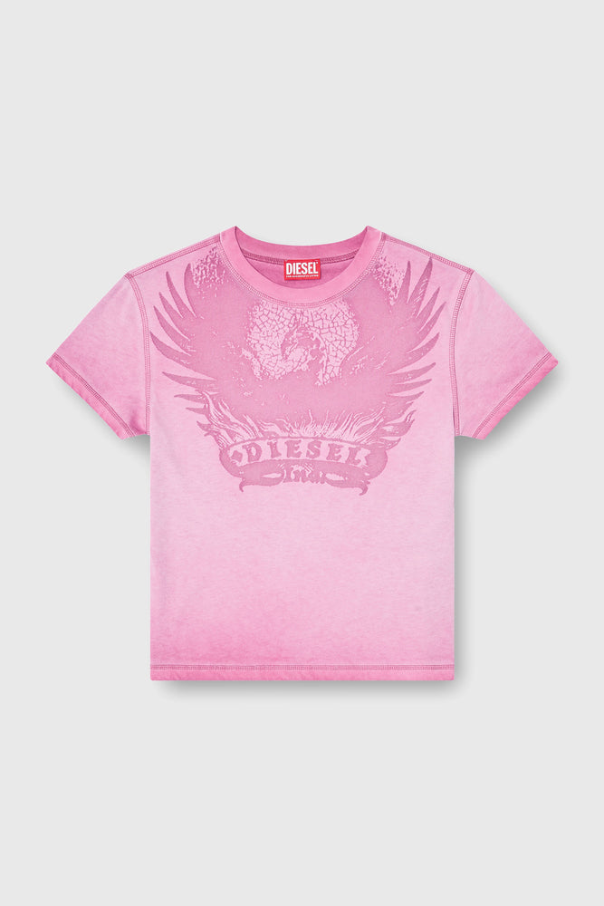 Slim T-shirt with dévoré Phoenix (3)