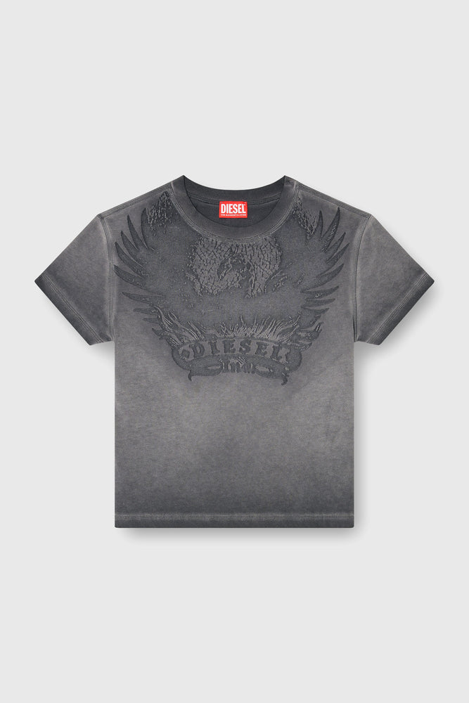 Slim T-shirt with dévoré Phoenix (3)
