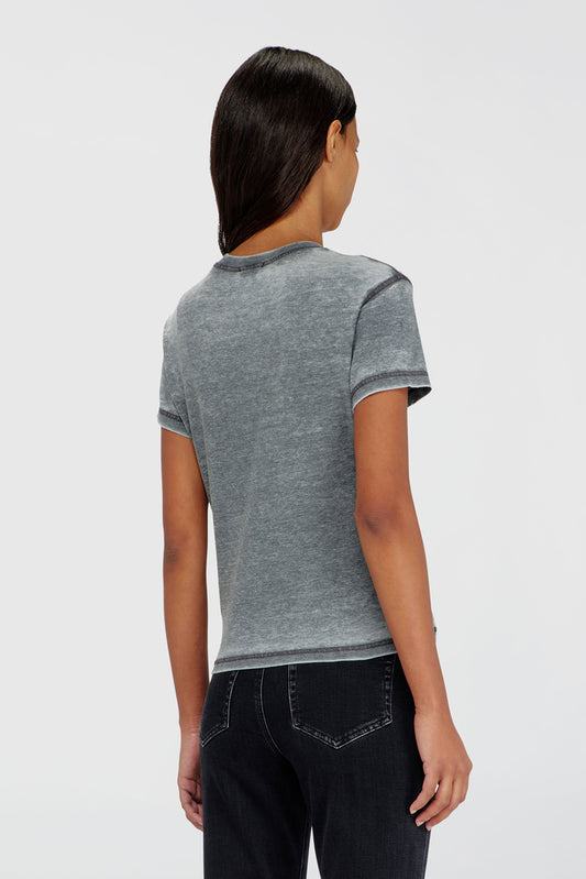 Jersey t-shirt with rhinestones and burnout effect (1)