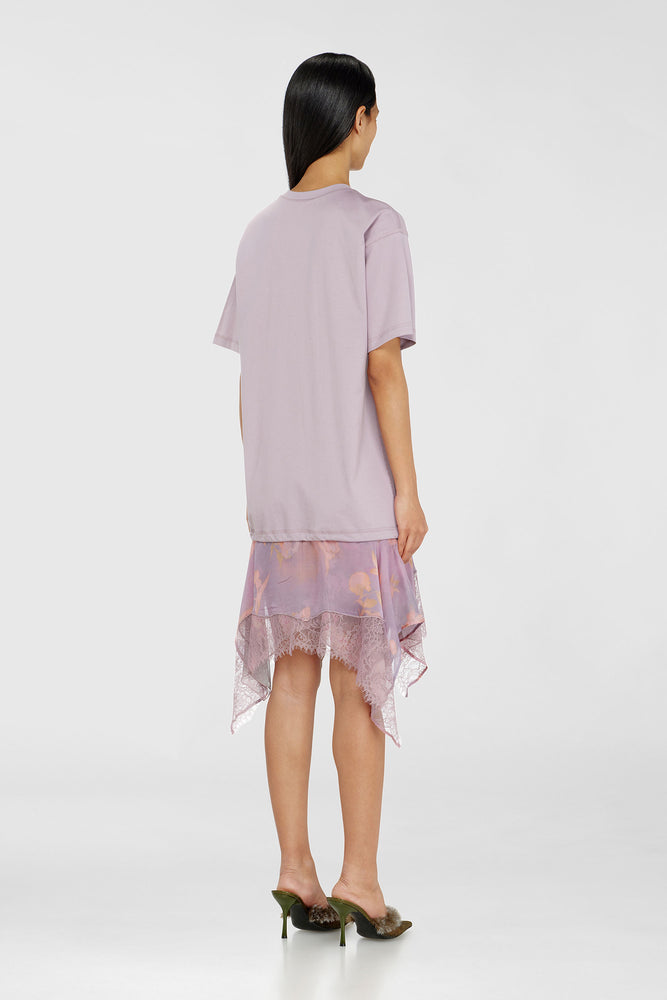 T-shirt dress with chiffon and lace skirt (1)