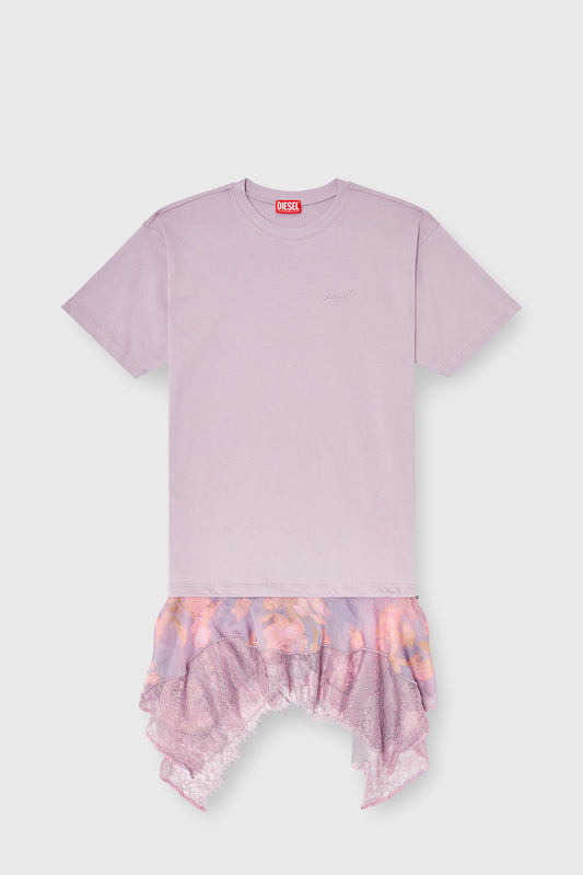 T-shirt dress with chiffon and lace skirt (4)