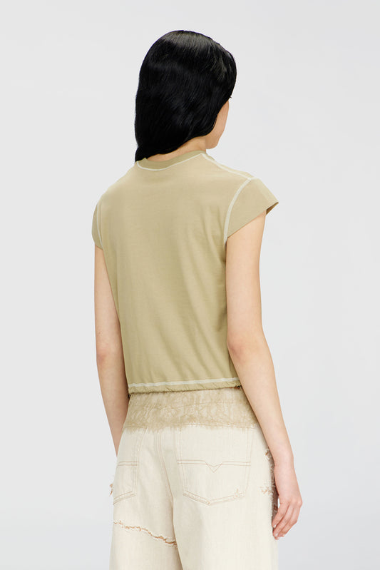 Jersey t-shirt with lace hem (1)