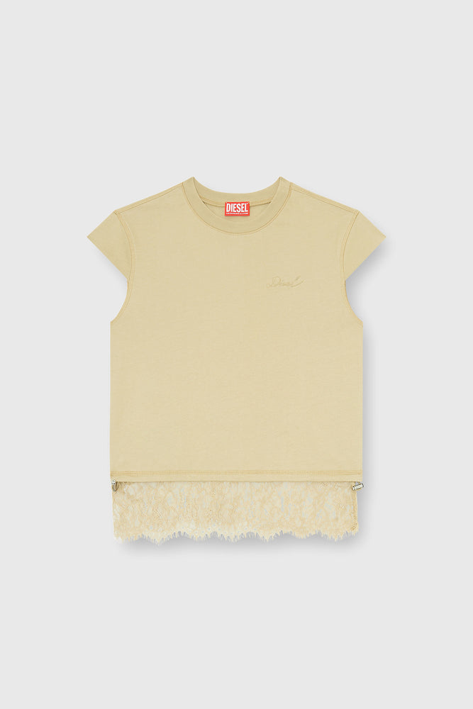 Jersey t-shirt with lace hem (3)