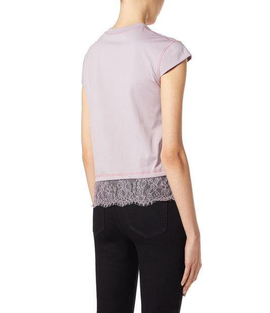Jersey t-shirt with lace hem (1)