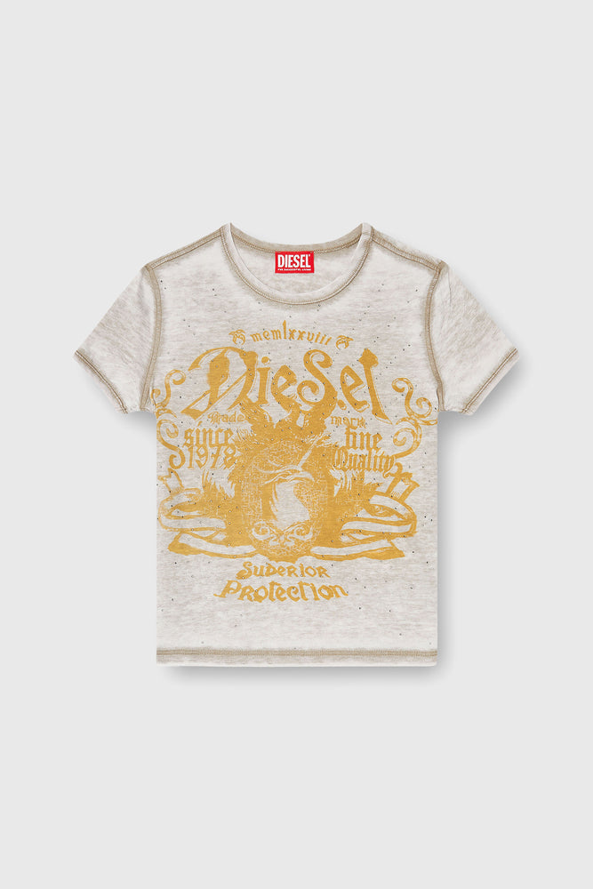Slim jersey T-shirt with print and studs (3)