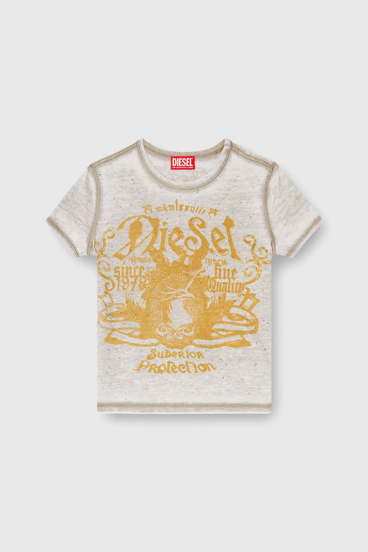 Slim jersey T-shirt with print and studs (3)