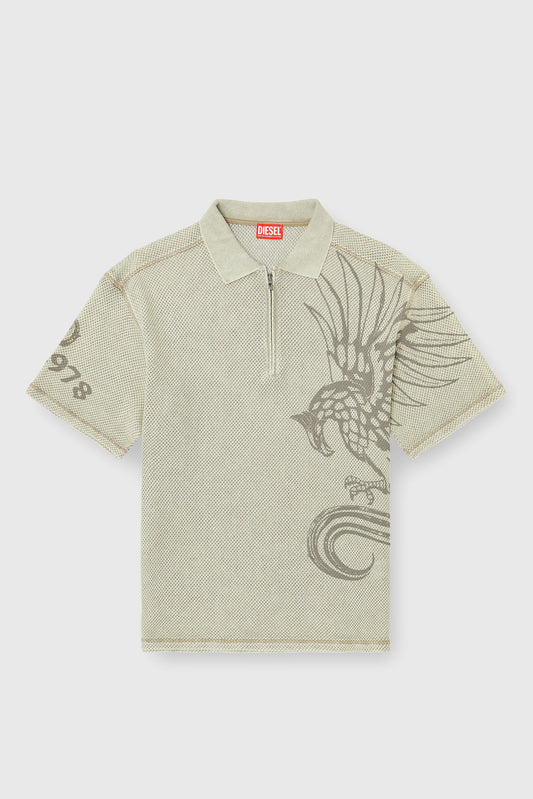 Mesh-jacquard polo shirt with Phoenix print (3)