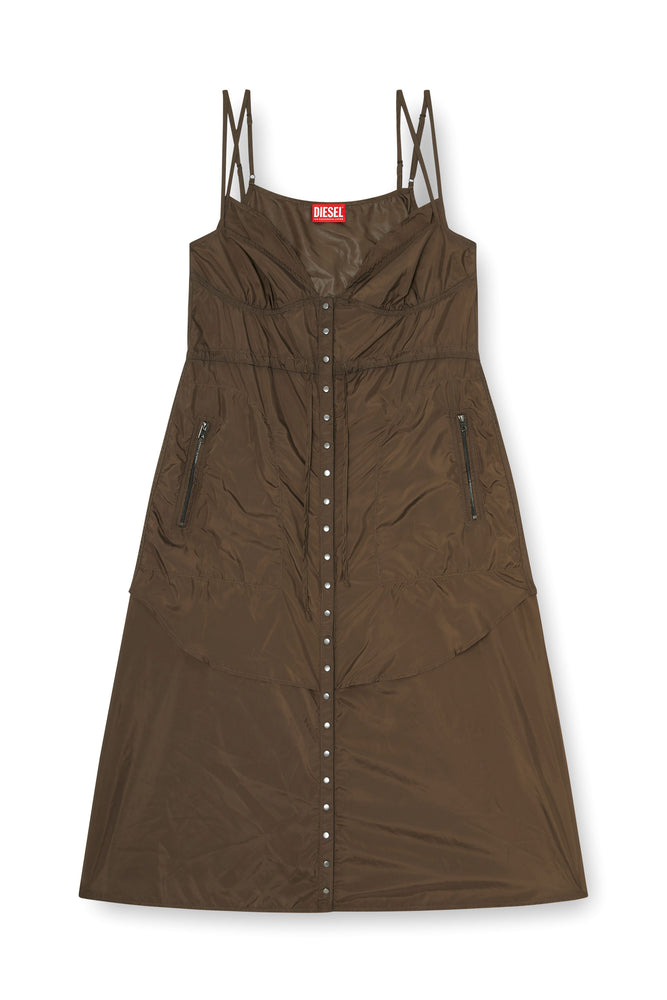 Lightweight nylon dress with layered design (4)