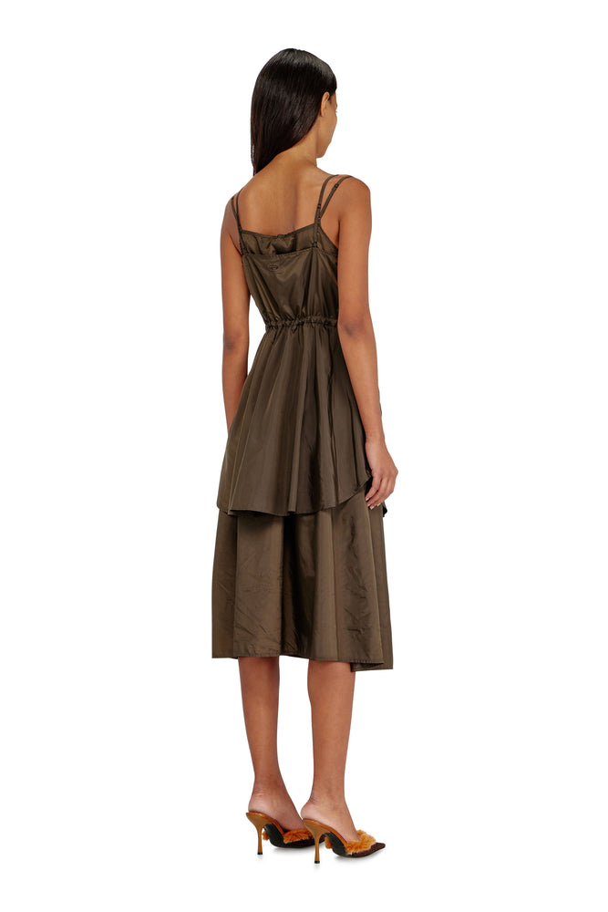 Lightweight nylon dress with layered design (1)