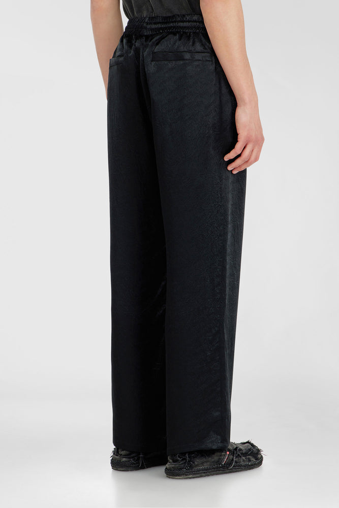 Pants in logo-jacquard satin (1)