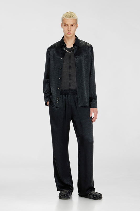 Pants in logo-jacquard satin (2)