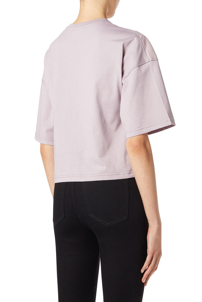 Cropped T-shirt with digital print (1)