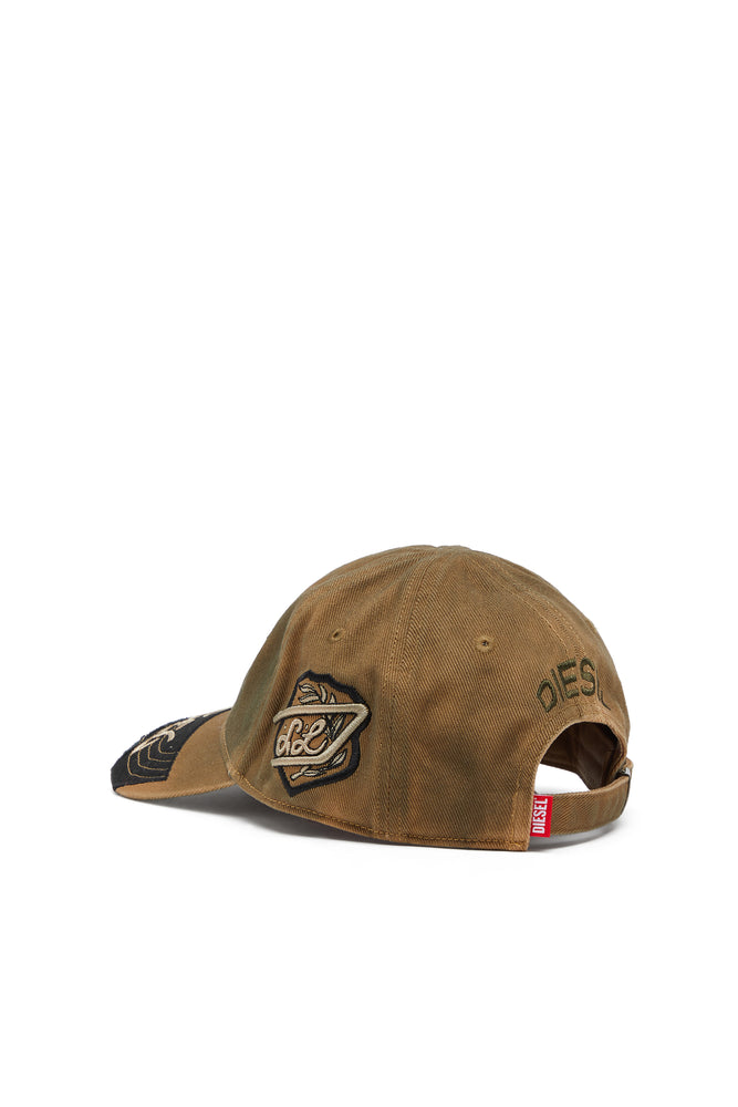 Distressed baseball cap with patches (1)