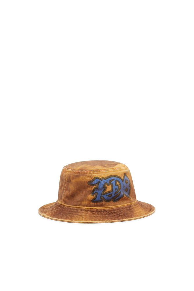 Bucket hat with tie-dye effect and D78 logo