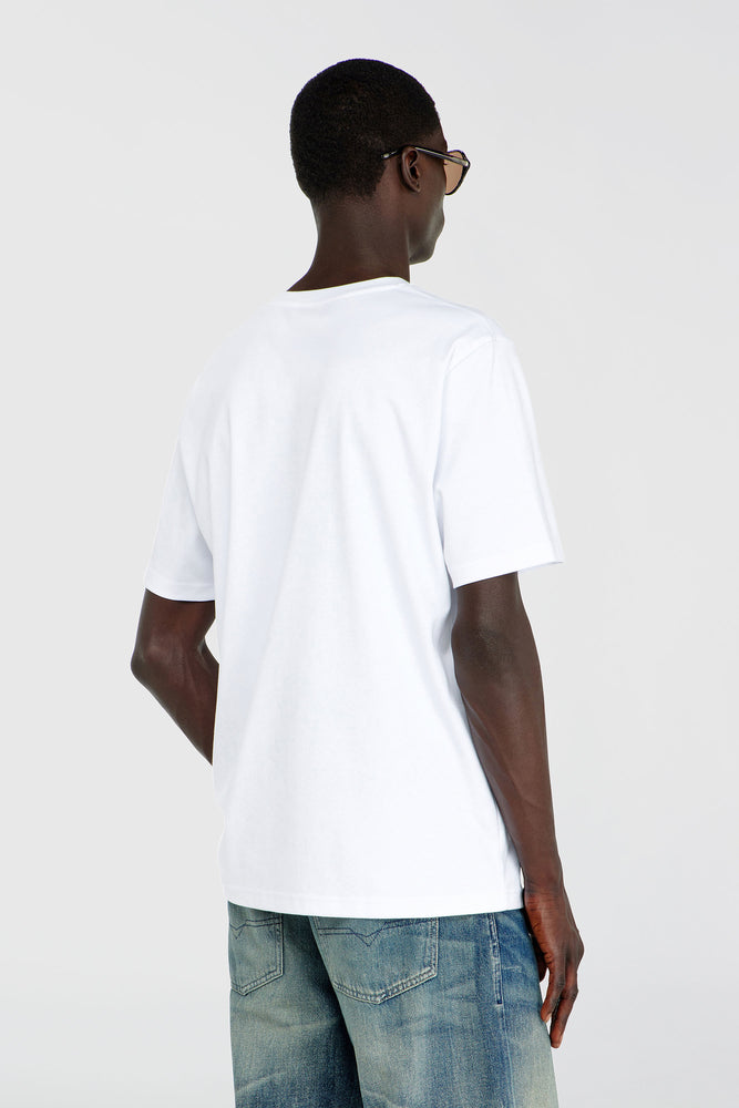 V-neck T-shirt with micro logo embroidery (1)