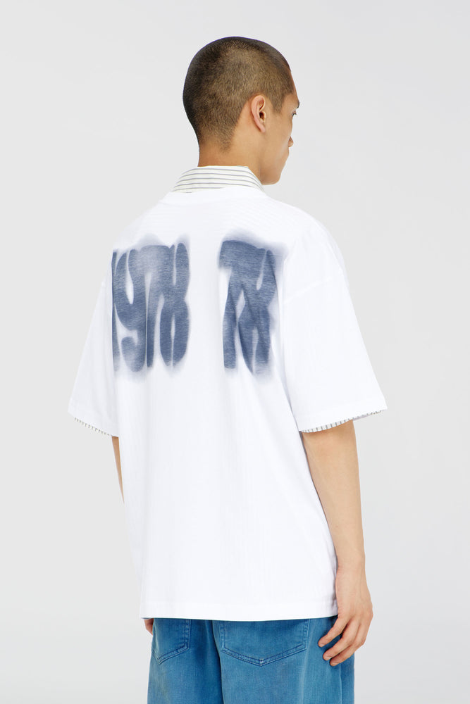Cotton T-shirt with graffiti-inspired prints (1)