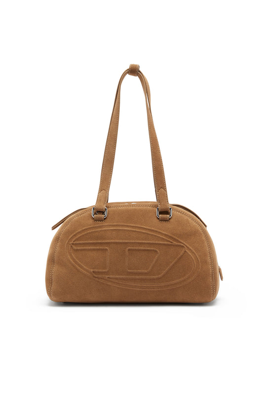 1DR Dome-Suede shoulder bag with Oval D logo