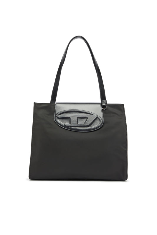 1DR - Shopping bag in nylon with leather flap