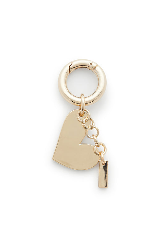 Metal heart charm with rhinestones (1)