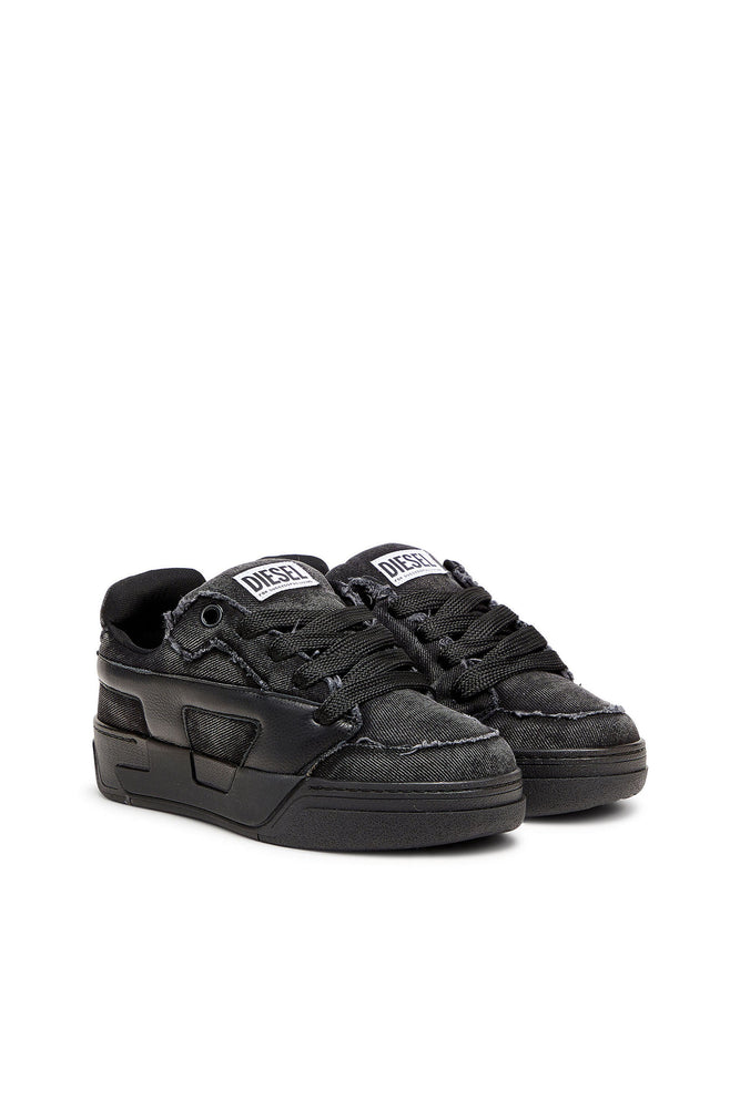 S-D-Ollie - Sneakers in frayed denim e leather (1)