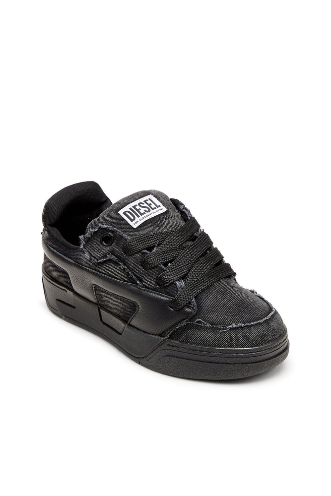 S-D-Ollie - Sneakers in frayed denim e leather (5)
