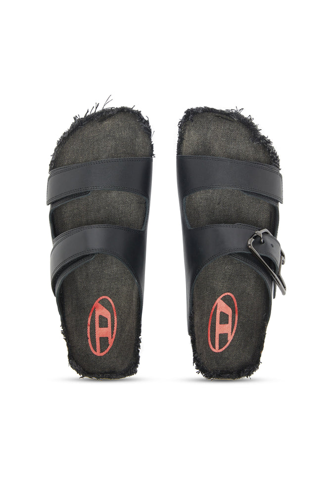 D-Woodstock - Leather slide with cork footbed (4)