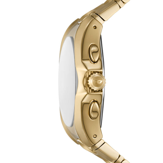 Diesel D-Curve Chronograph Gold-Tone Stainless Steel Watch (1)