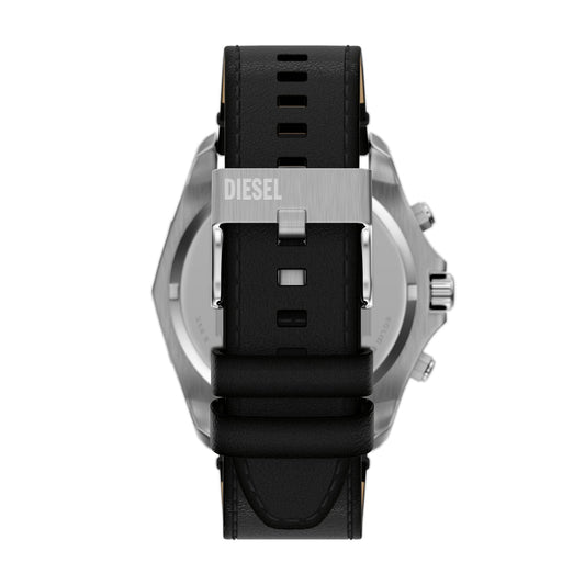 Diesel Stinger Chronograph Black Leather Watch (2)