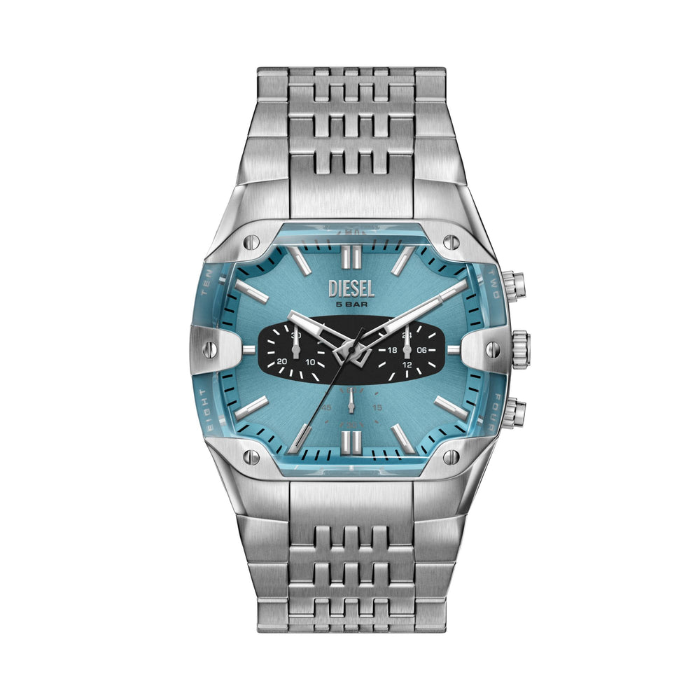 Diesel Spiked Cushion Chronograph Stainless Steel Watch