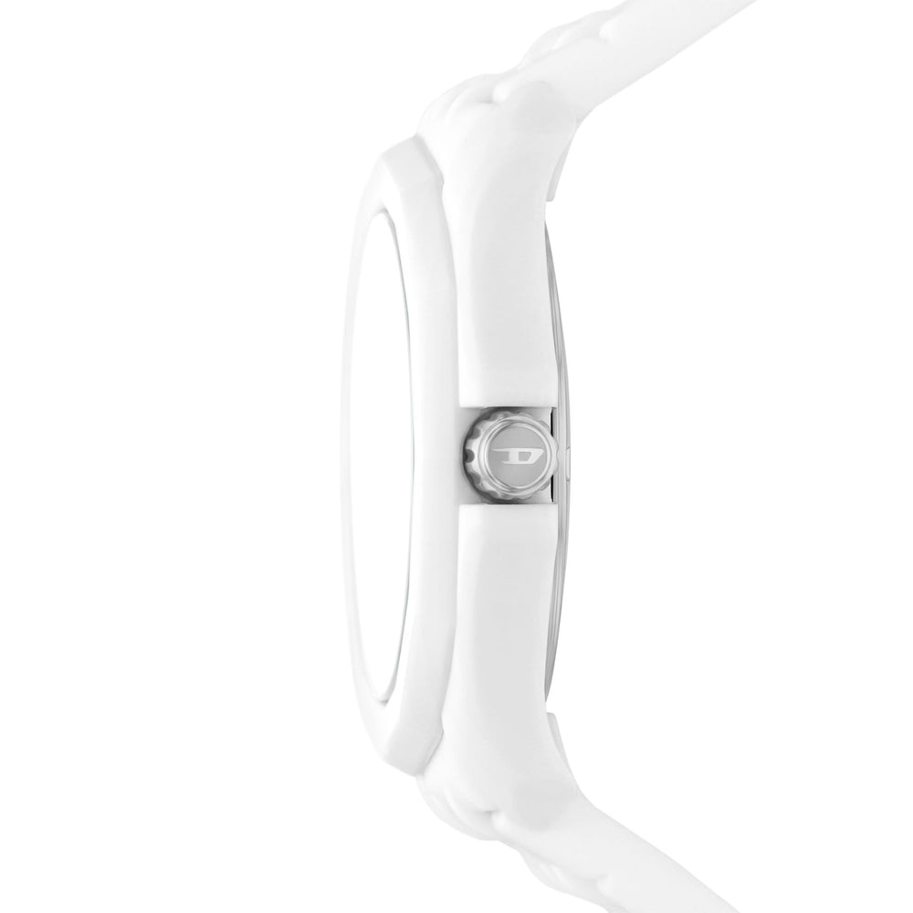Diesel Stinger Three-Hand White Silicone Watch (2)