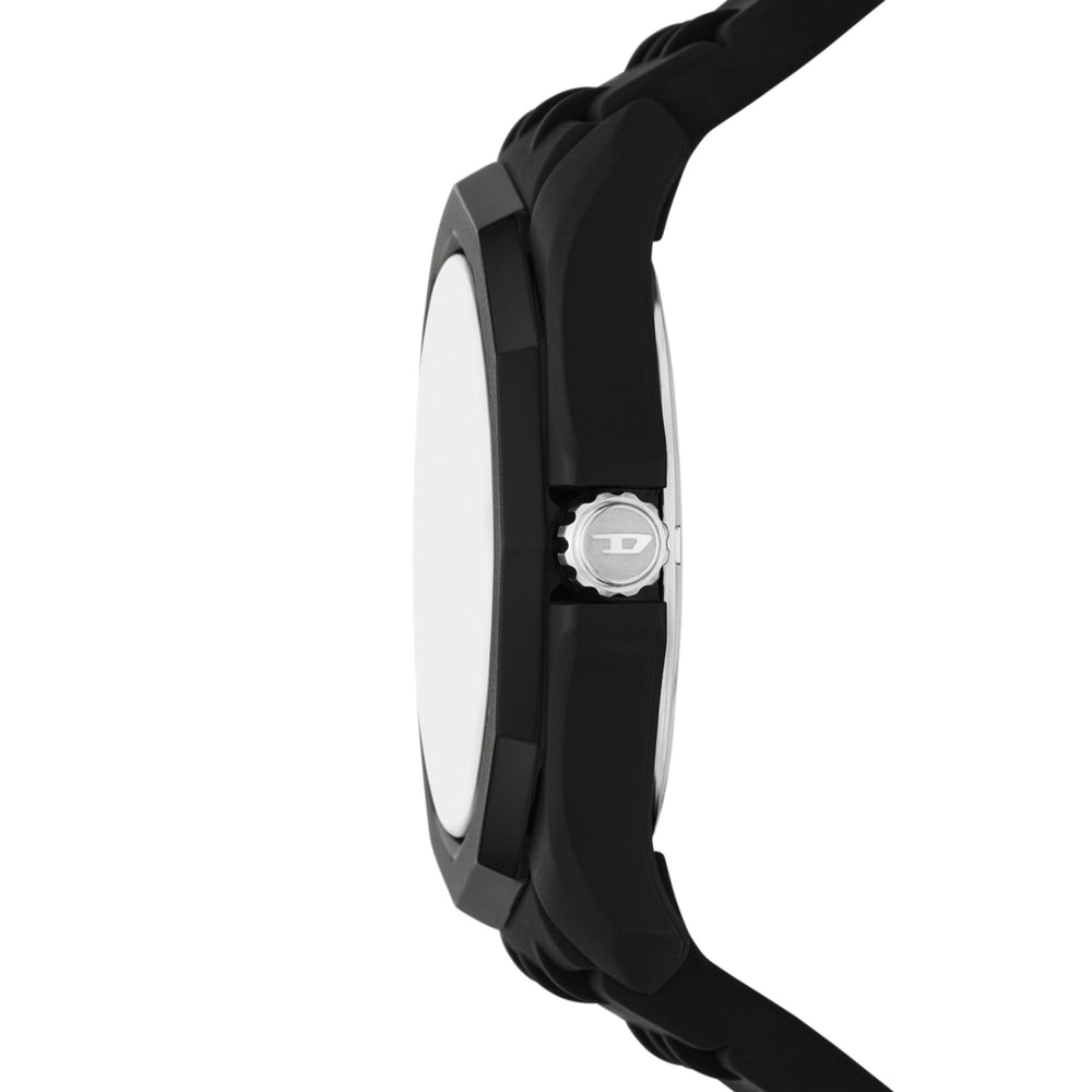 Diesel Stinger Three-Hand Black Silicone Watch (2)