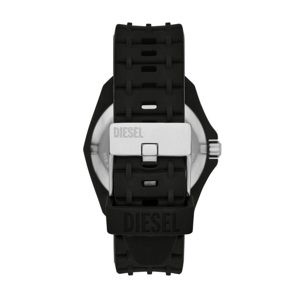 Diesel Stinger Three-Hand Black Silicone Watch (1)
