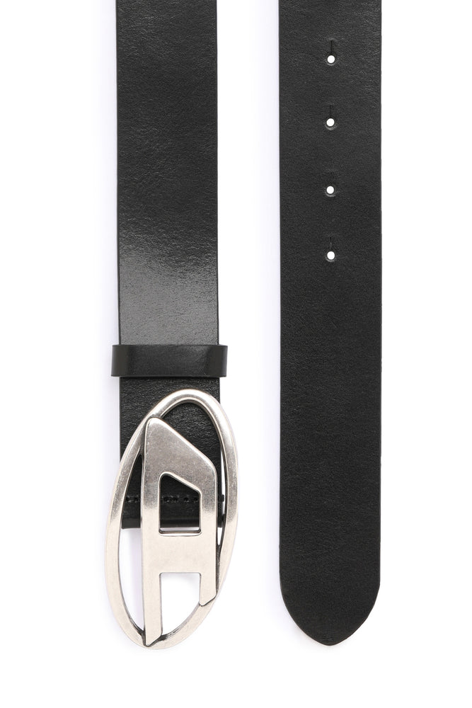 3.9cm leather belt with D buckle (1)