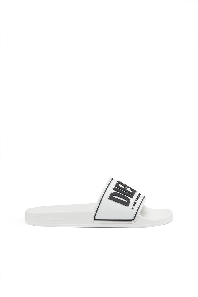Sa-Mayemi-Rubber slides with embossed logo