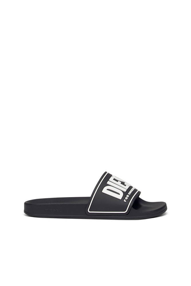 Sa-Mayemi-Rubber slides with embossed logo