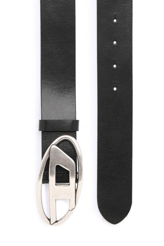 Leather belt with D buckle (1)