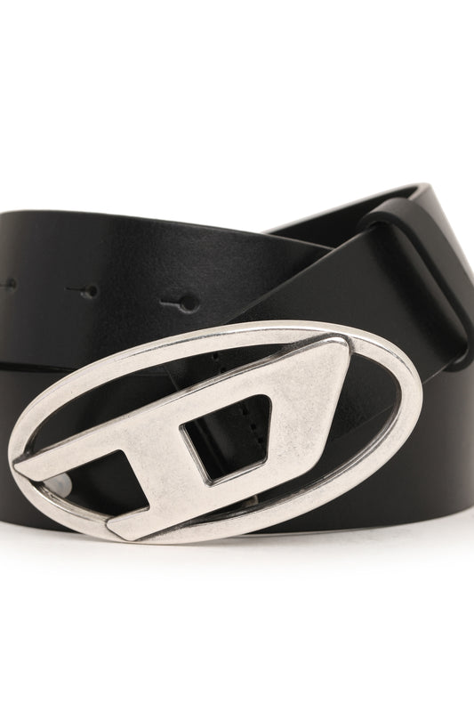 Leather belt with D buckle (2)