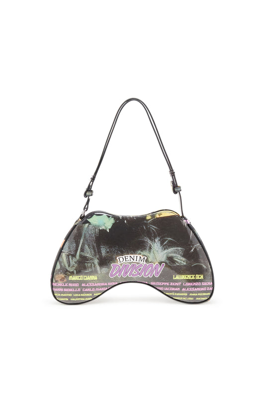 Play-Shoulder bag in printed glossy PU (1)