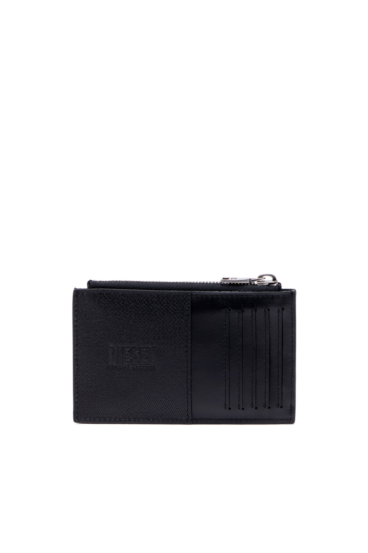 Slim card holder in textured leather (1)