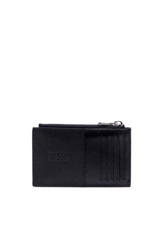 Slim card holder in textured leather (1)