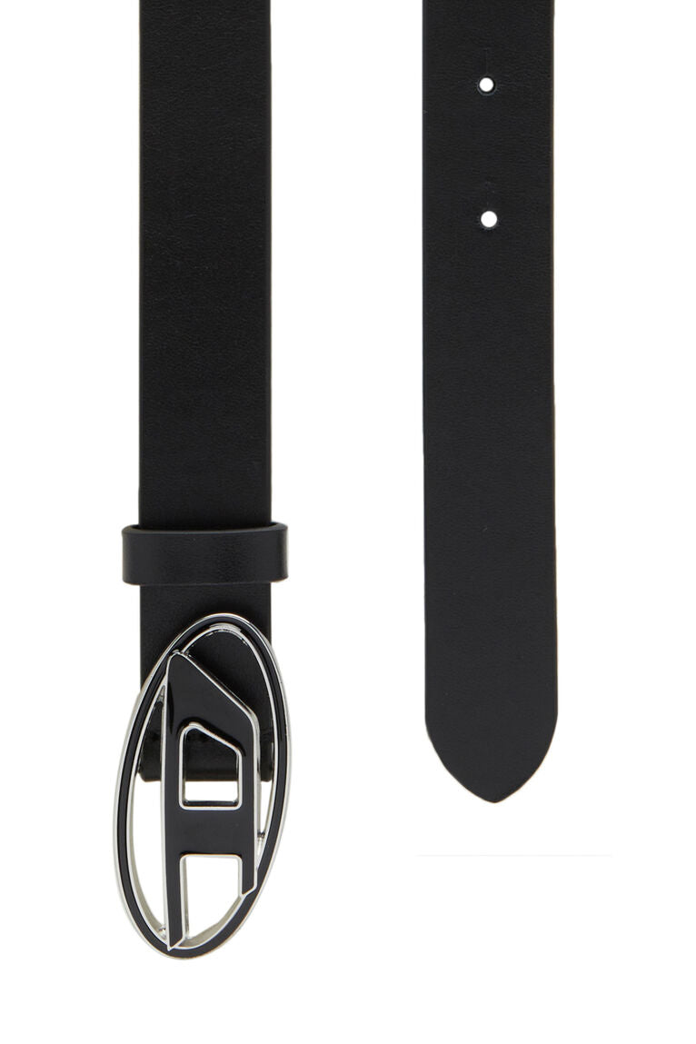 Leather belt with enamelled buckle (1)