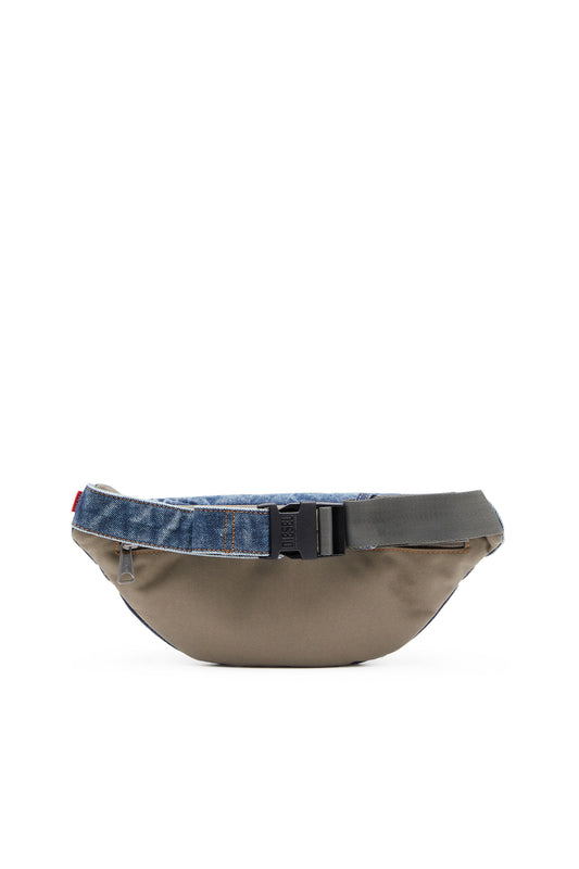 Rave Beltbag - Denim belt bag with frayed logo (1)