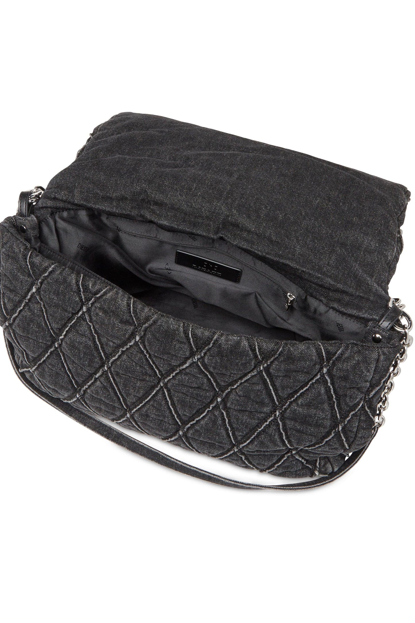 Charm-D Shoulder L - Large shoulder bag in quilted denim (3)