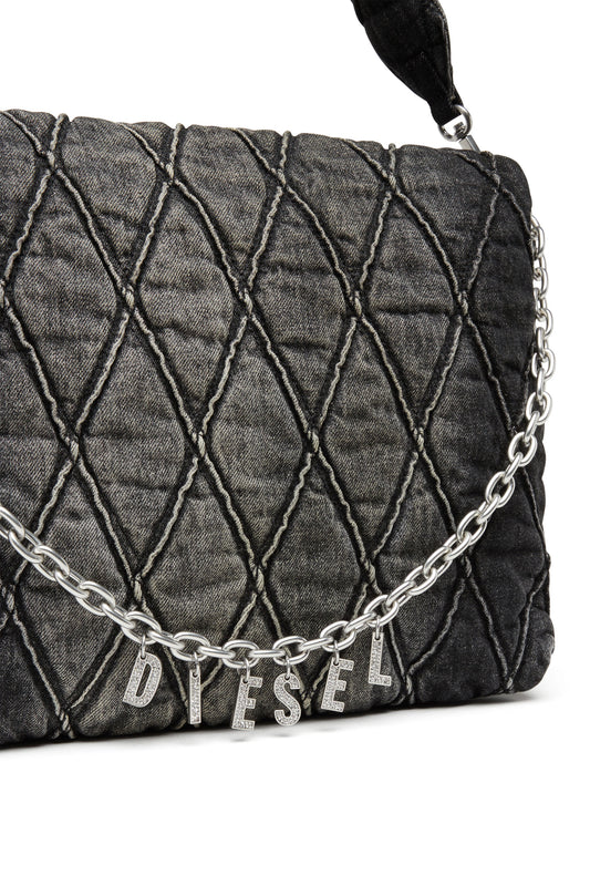 Charm-D Shoulder L - Large shoulder bag in quilted denim (4)