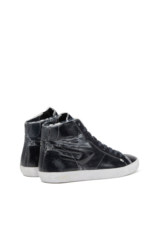 S-Leroji Mid - High-top canvas sneakers with TPU overlay (2)