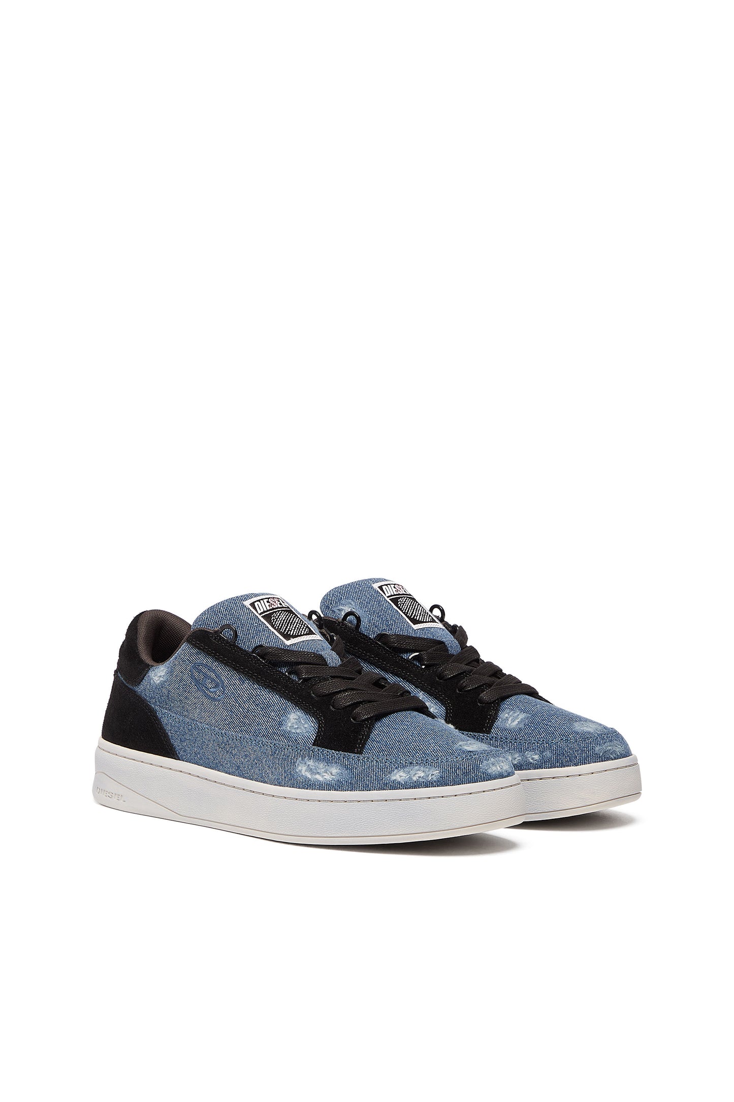 S-Sinna Low - Low-top sneakers in destroyed denim (1)